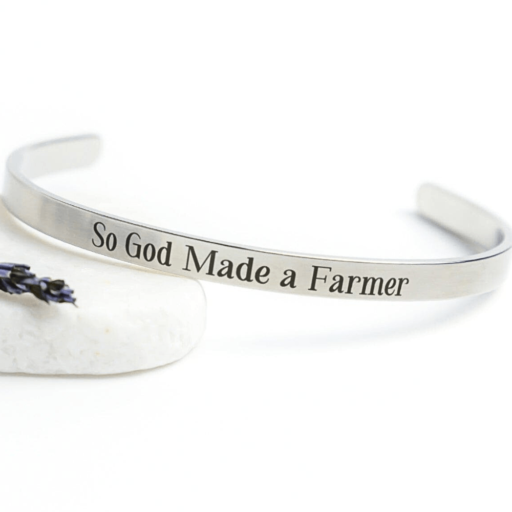 So God Made a Farmer Handmade Cuff Bracelet