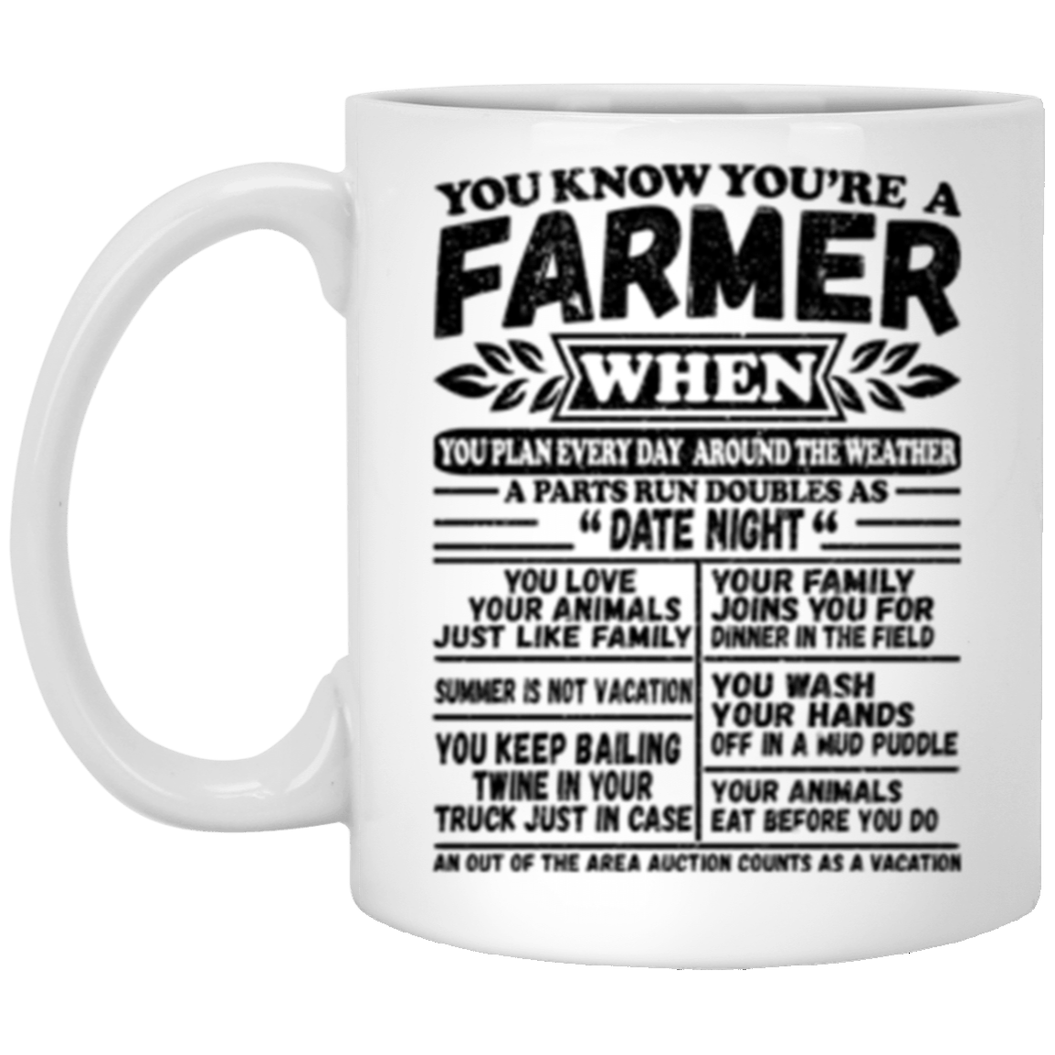 You know you're a farmer when,You know you are a farmer when,mug,cup