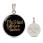 Personalized My Heart Belongs To A Farmer Luxury Necklace - FREE SHIPPING