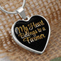 Personalized My Heart Belongs To A Farmer Luxury Necklace - FREE SHIPPING