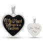 Personalized My Heart Belongs To A Farmer Luxury Necklace - FREE SHIPPING