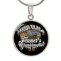 Personalized Proud To Be A Farmer's Granddaughter Luxury Necklace