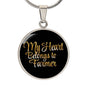 Personalized My Heart Belongs To A Farmer Luxury Necklace - FREE SHIPPING
