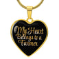 Personalized My Heart Belongs To A Farmer Luxury Necklace - FREE SHIPPING