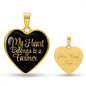 Personalized My Heart Belongs To A Farmer Luxury Necklace - FREE SHIPPING