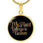 Personalized My Heart Belongs To A Farmer Luxury Necklace - FREE SHIPPING