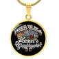 Personalized Proud To Be A Farmer's Granddaughter Luxury Necklace