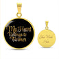 Personalized My Heart Belongs To A Farmer Luxury Necklace - FREE SHIPPING