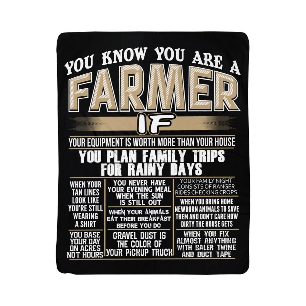 You Know You Are A Farmer If - Sherpa Fleece Blanket