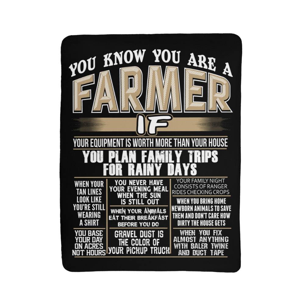 You Know You Are A Farmer If - Sherpa Fleece Blanket