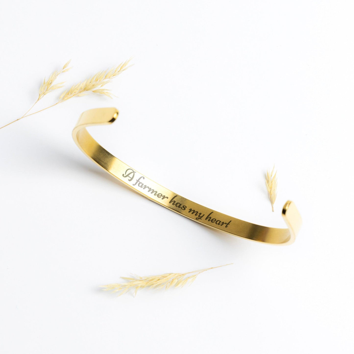 A Farmer Has My Heart Cuff Bracelet