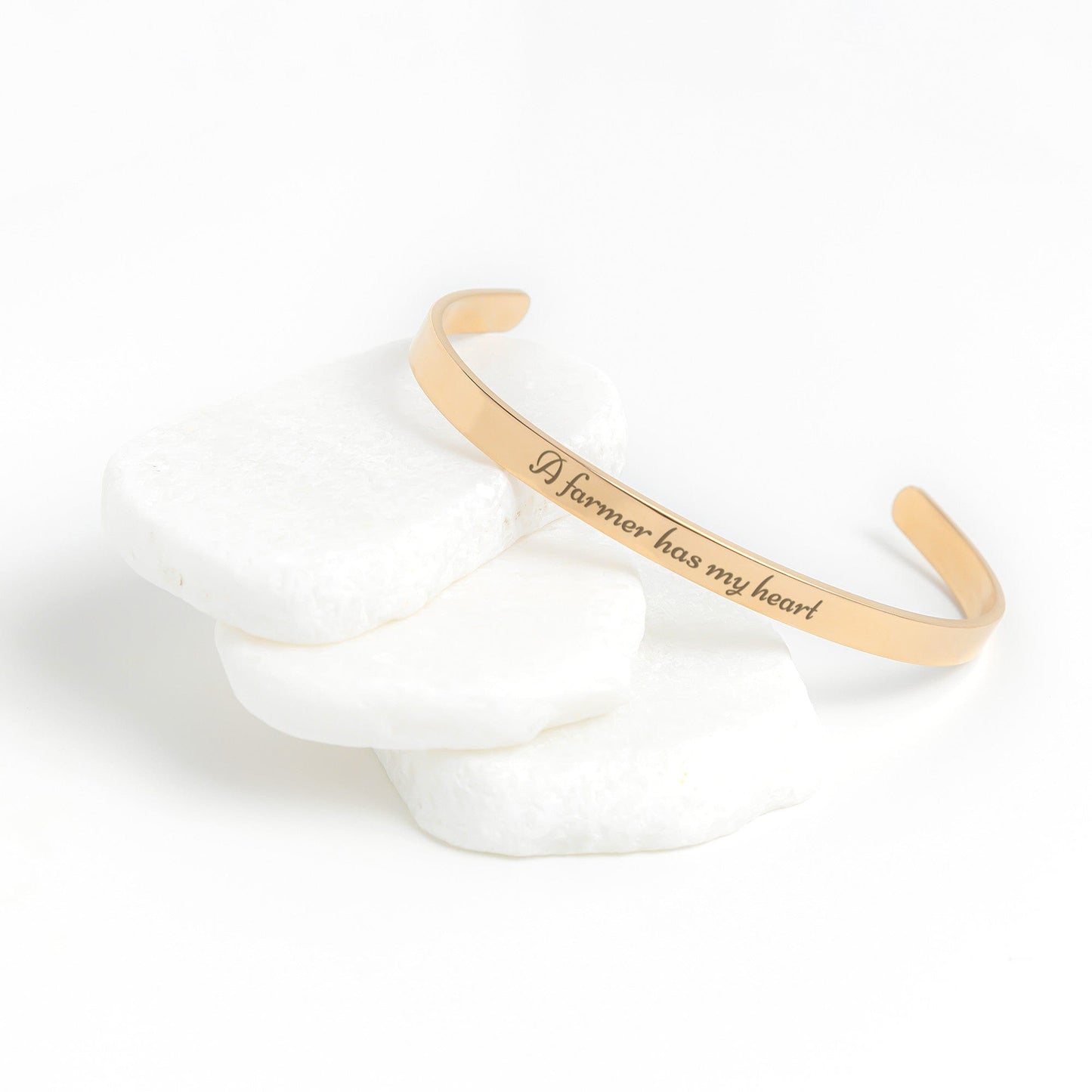 A Farmer Has My Heart Cuff Bracelet