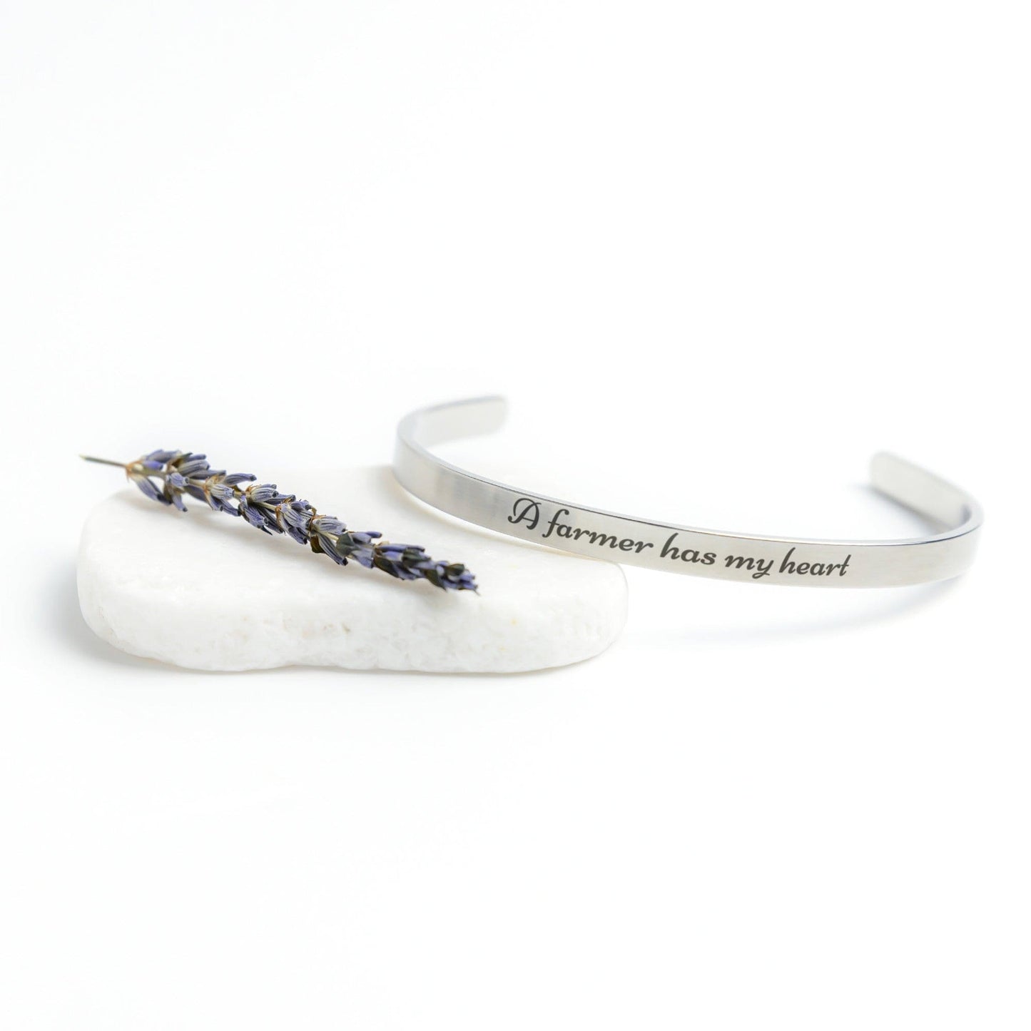 A Farmer Has My Heart Cuff Bracelet