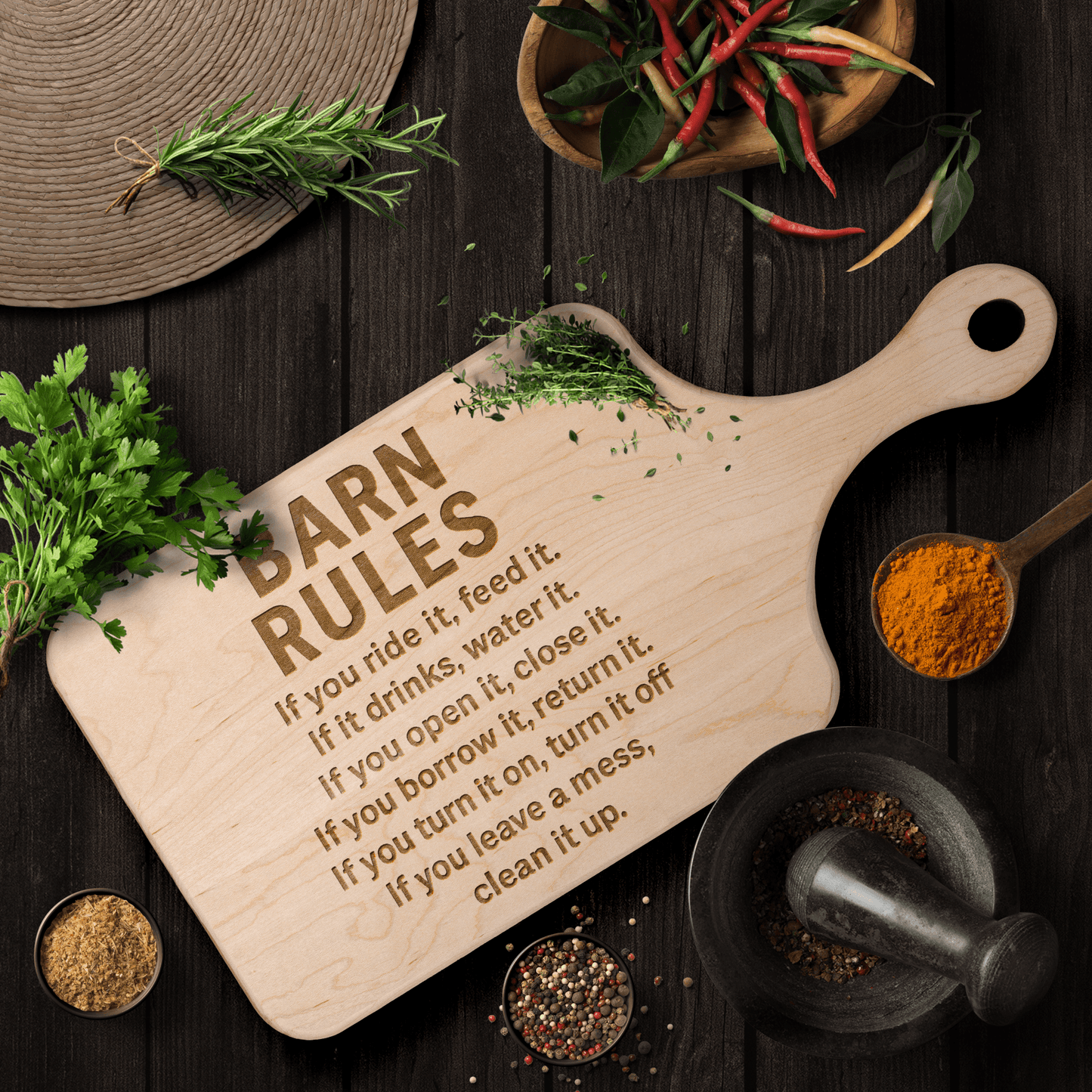Barn_Rules_-_Hardwood_Paddle_Cutting_Boa_Light_Handle_Horizontal_Lifestyle_Mockup.png