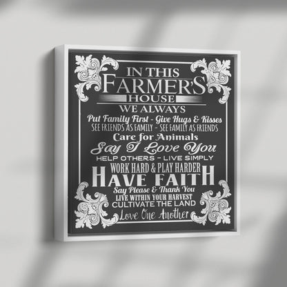 In This Farmer's House - Framed Canvas