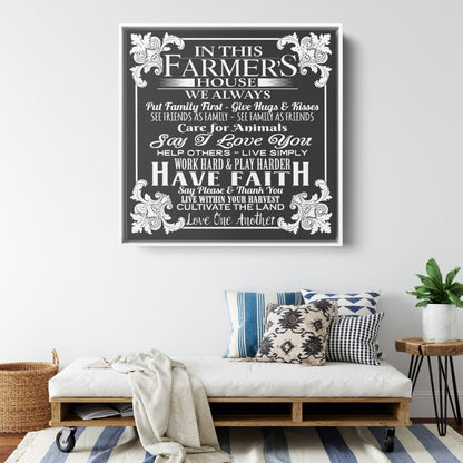 In This Farmer's House - Framed Canvas
