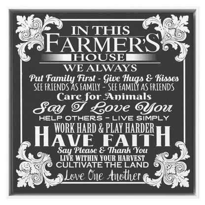 In This Farmer's House - Framed Canvas