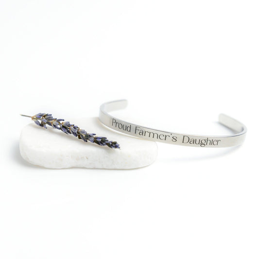 Proud Farmer's Daughter Cuff Bracelet