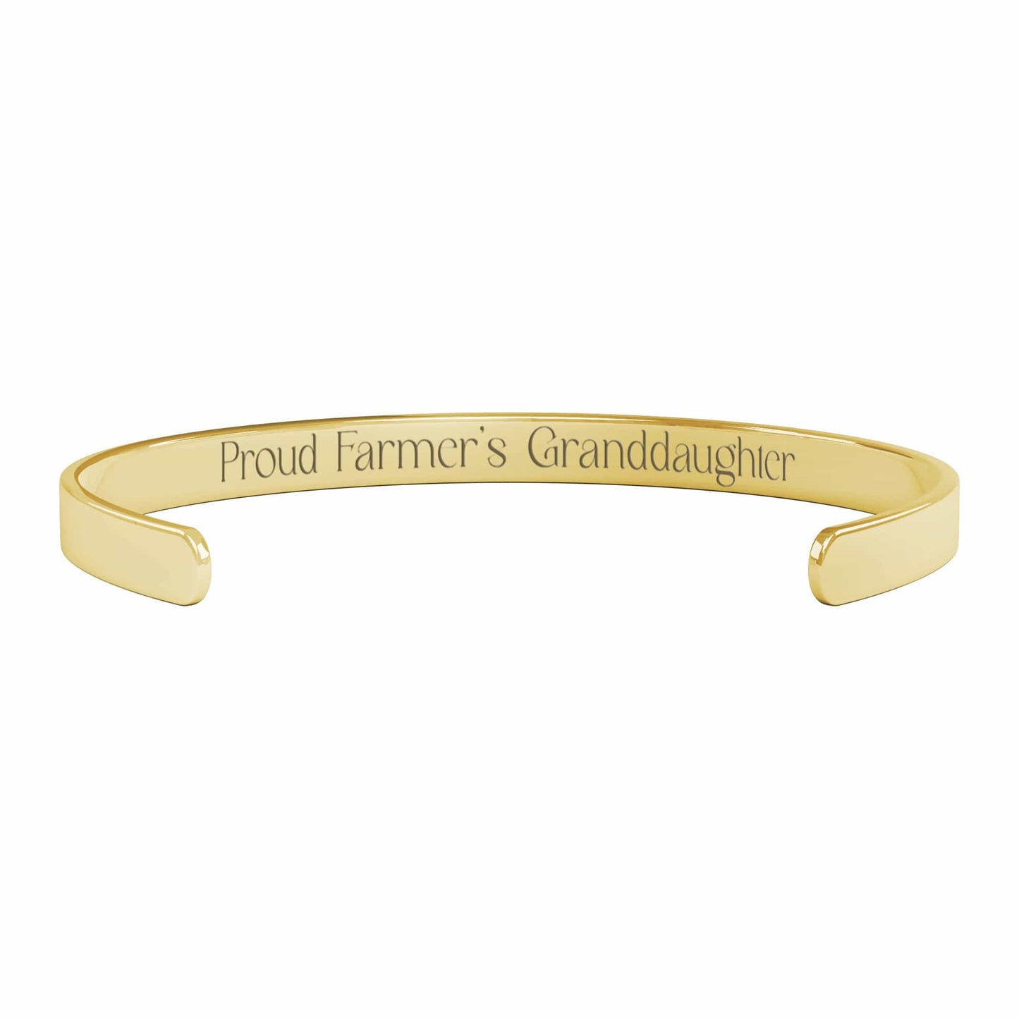 Proud Farmer's Granddaughter Cuff Bracelet