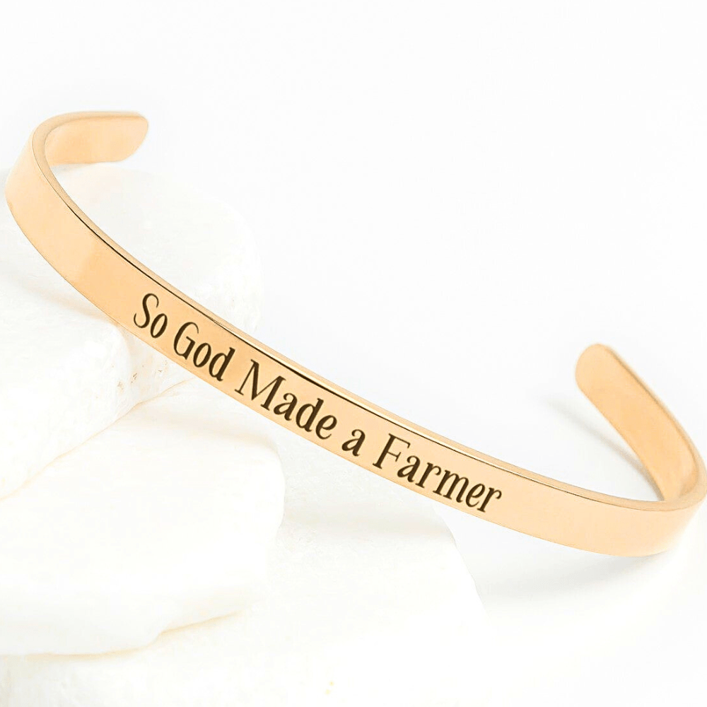 So God Made a Farmer Handmade Cuff Bracelet